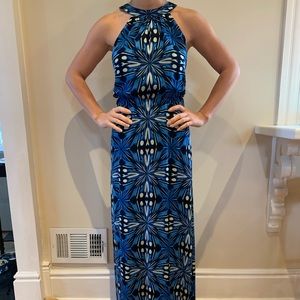 Blue and Black Outback Red Maxi Dress Size M